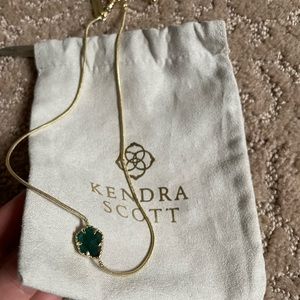 Kendra Scott emerald green pendant necklace